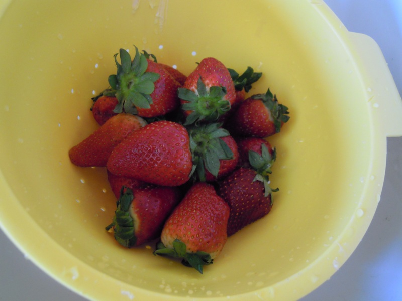 Les fraises. Pas grave si elles ne sont pas tip top.