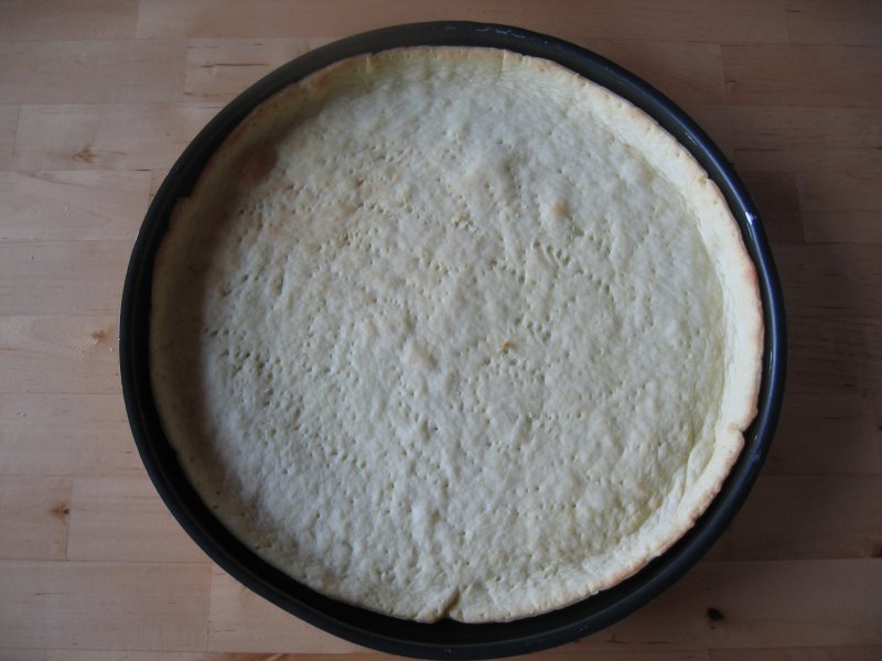 le fond de tarte après pré-cuisson