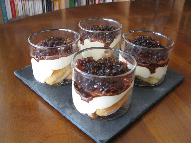 Tiramisu aux perles de café